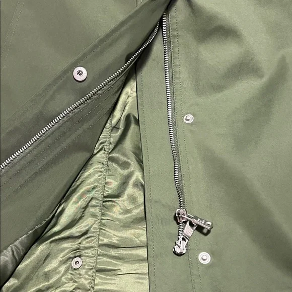 Avec Les Filles Dark Green Hooded Trench Coat - Picture 6 of 7